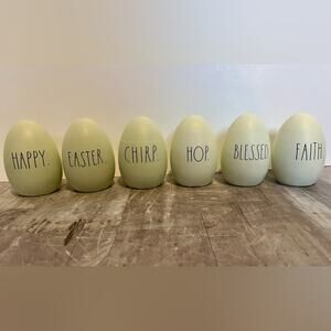 Rae Dunn Easter wooden Easter eggs, set of 6